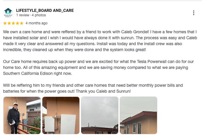 Solar installation — Lifestyle Board and Care review